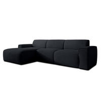 ECKSOFA L Form Didim mini Dunkelgrau 310/165/78 cm – stilvolle kleine Eckcouch L - Schwarz, Kunststoff/Textil (165/310cm) - AX Living