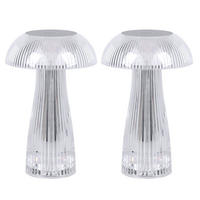 LED TISCHLEUCHTE Metall Silber - Silberfarben, Kunststoff (25/25/25cm) - Globo Lighting