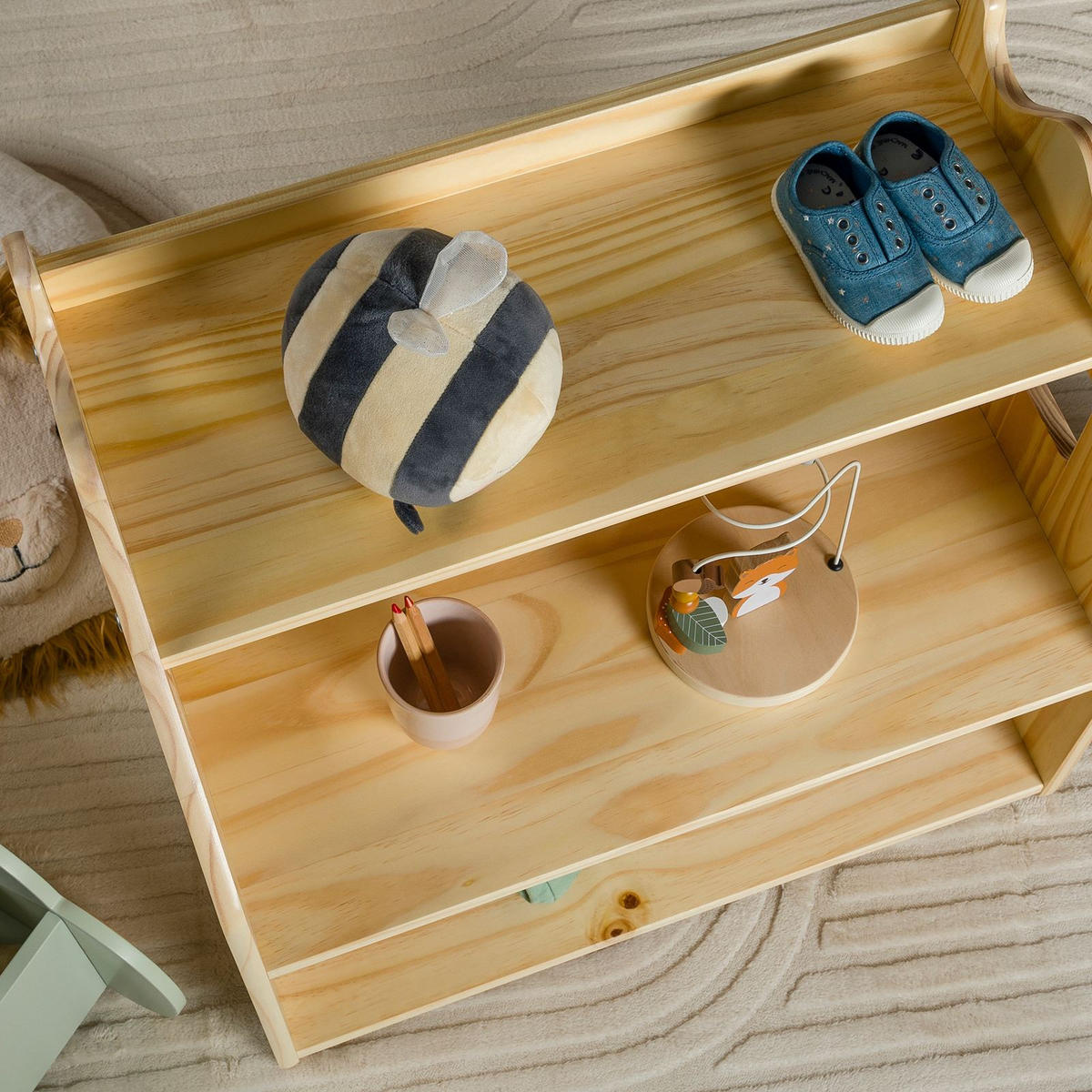 KINDERREGAL YASMIN - Naturfarben, Holz (65/60/40cm) - IDIMEX