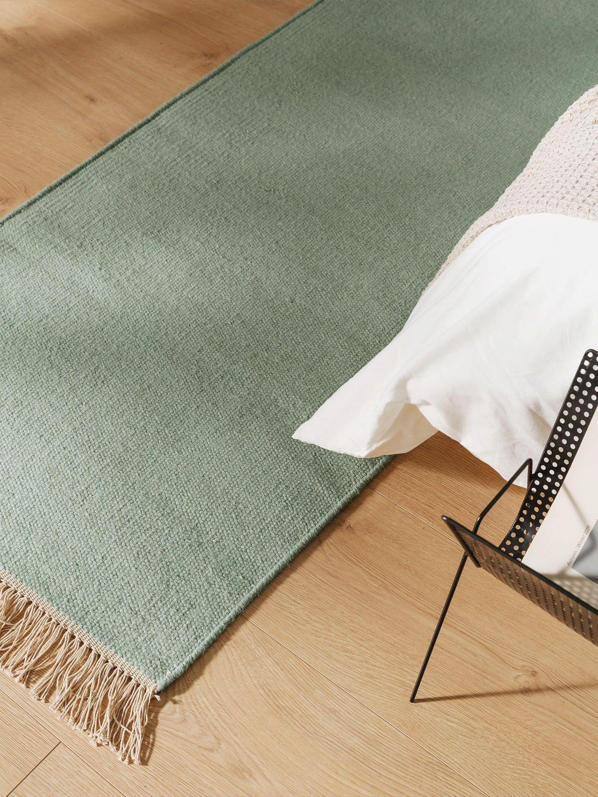 TEPPICH Liv Hellgrün 80x250 cm - Hellgrün, Textil (80/250cm) - benuta Pop