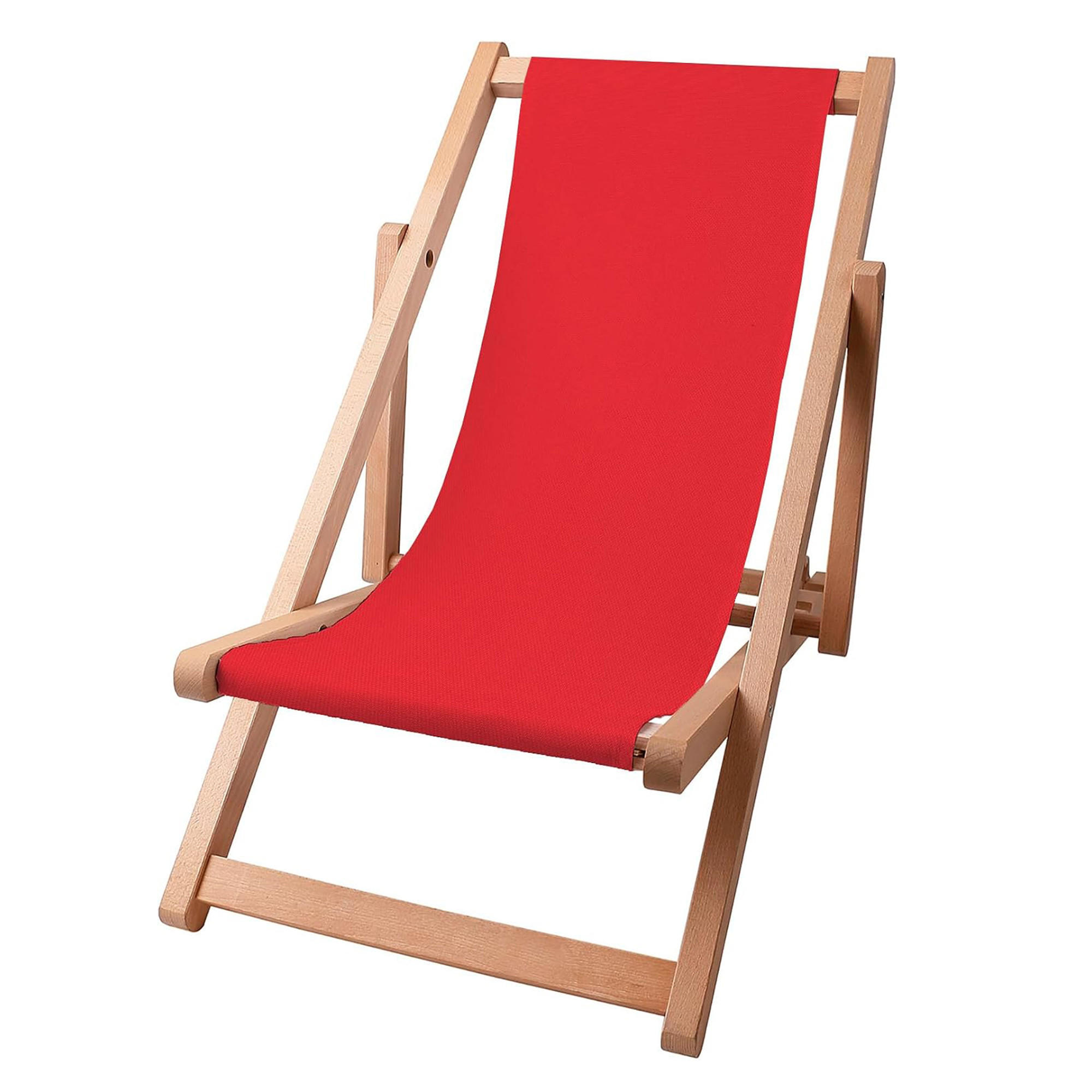 LIEGESTUHL Kinder, Red, 78/36/59 cm, Buche/Polyester - Rot, Holz (36/59/90cm) - Dreamroots