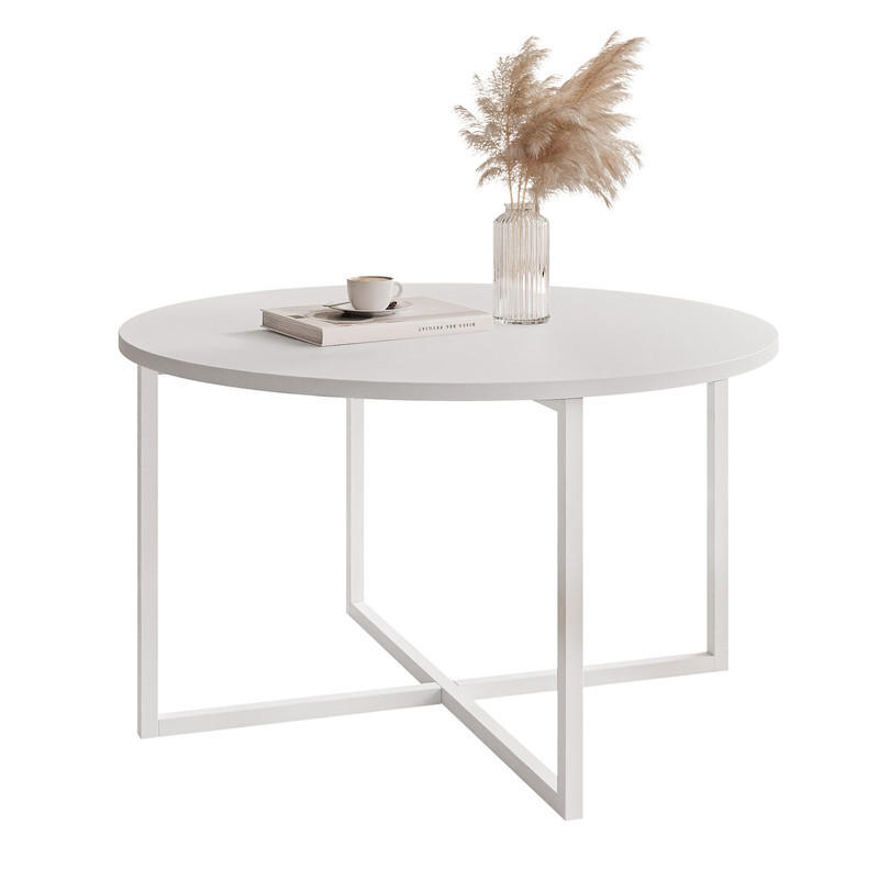COUCHTISCH BESARO 75/47 cm runden, Weiß - Weiß, Metall (75/75/47cm) - Idohome