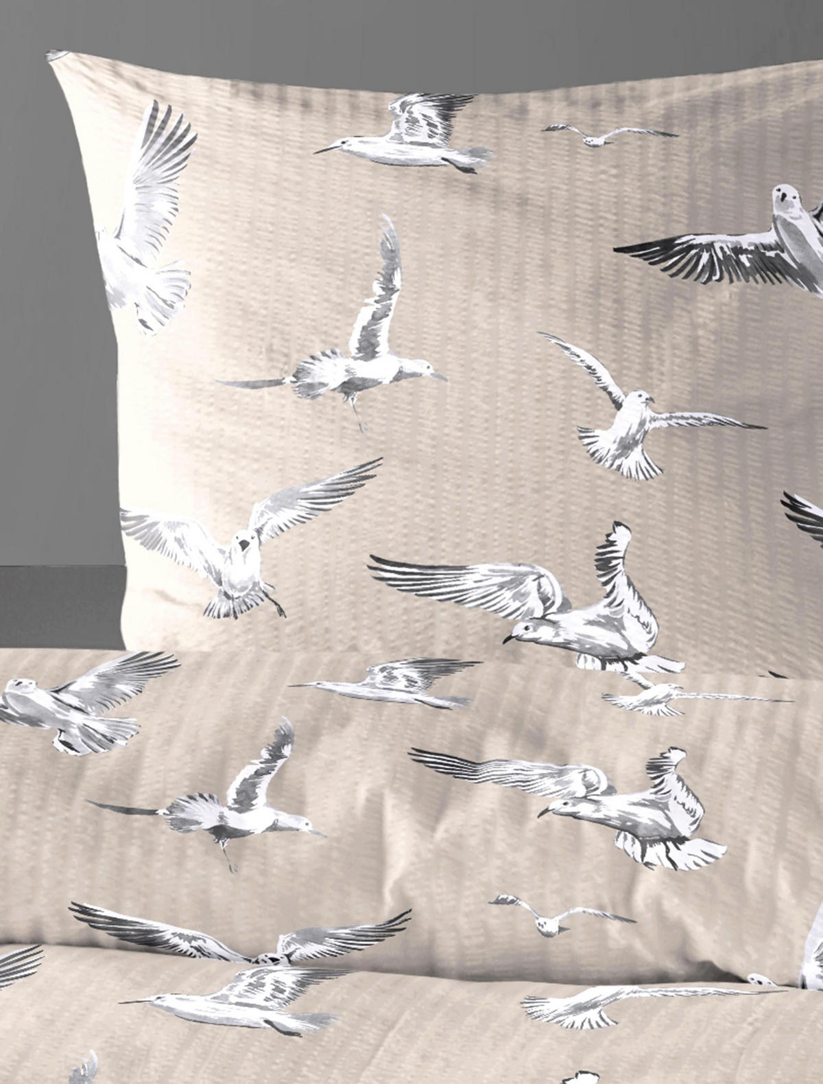 BETTWÄSCHE Seersucker 3984 - Braun, Textil (135/200cm) - Bierbaum