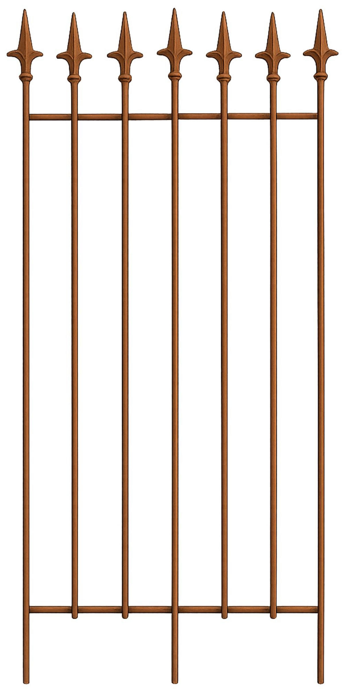 RANKGITTER Freya 2er Set 50x0,7x100cm Metall Antik-Braun Rankhilfe - Braun, Metall (50/100/0.7cm) - DELUKE