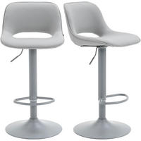 BARHOCKER 2er Set Grau Höhenverstellbar Drehstuhl - Grau, Kunststoff (49/80/44cm)