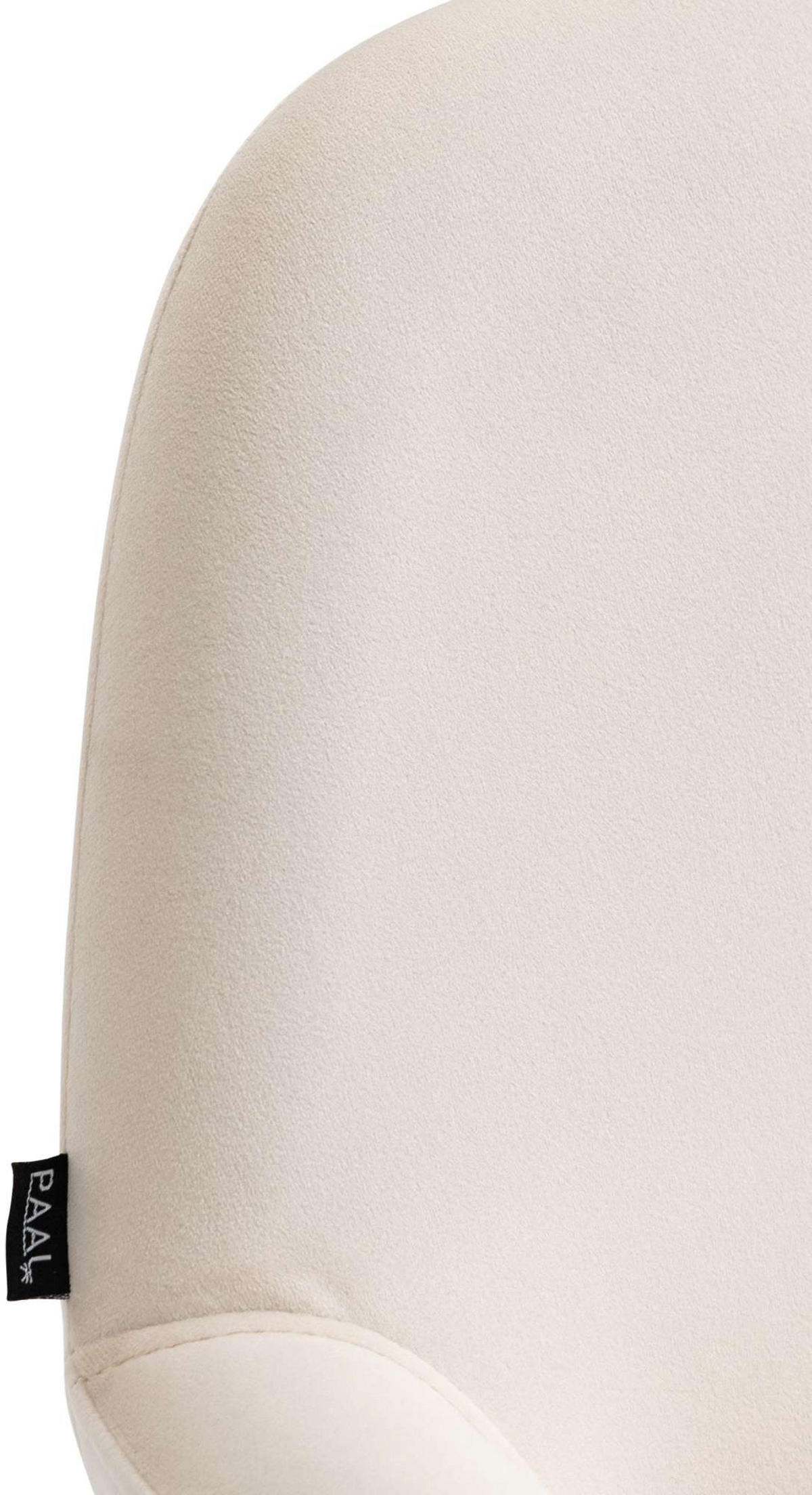 BARHOCKER Samt creme - Chromfarben/Creme, Textil/Metall (51/89/52cm) - CLP