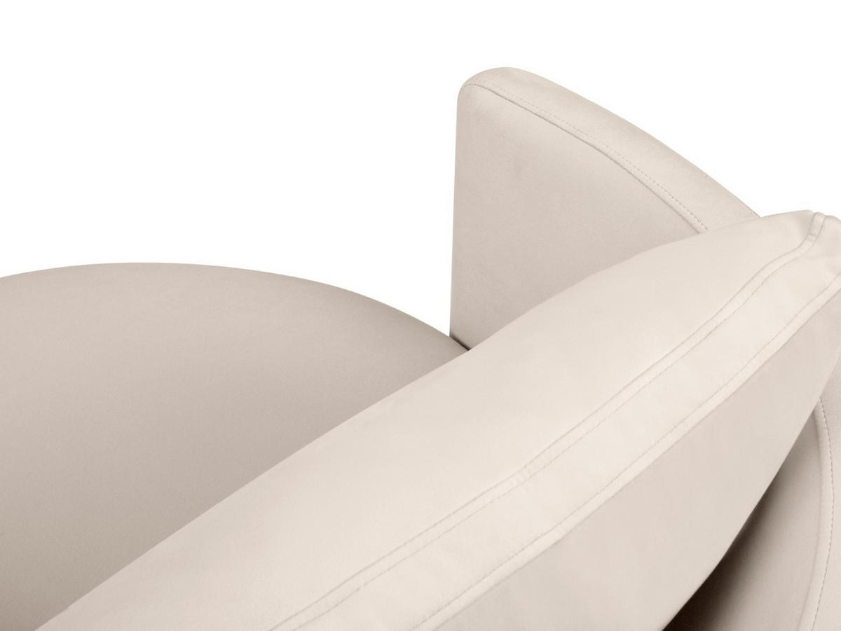 DREHSESSEL Bliss aus Samt beige - Beige, Textil (92/75/92cm) - Micadoni