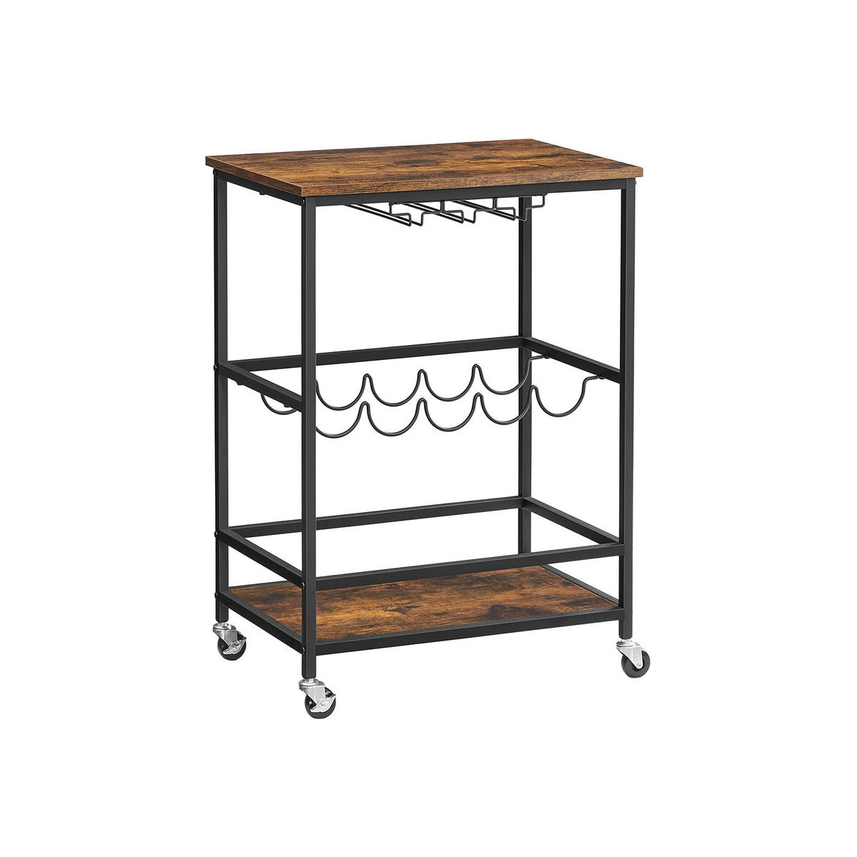 SERVIERWAGEN KÜCHENWAGEN - Braun, Holzwerkstoff (40/75/60cm) - Hansiro