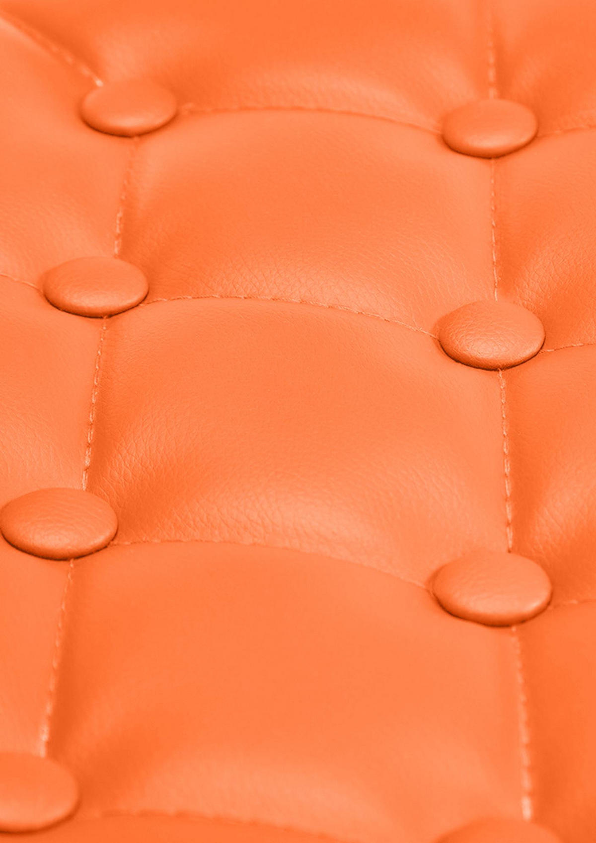 BARHOCKER Lederlook orange - Chromfarben/Orange, Textil/Metall (62/103/55cm) - CLP