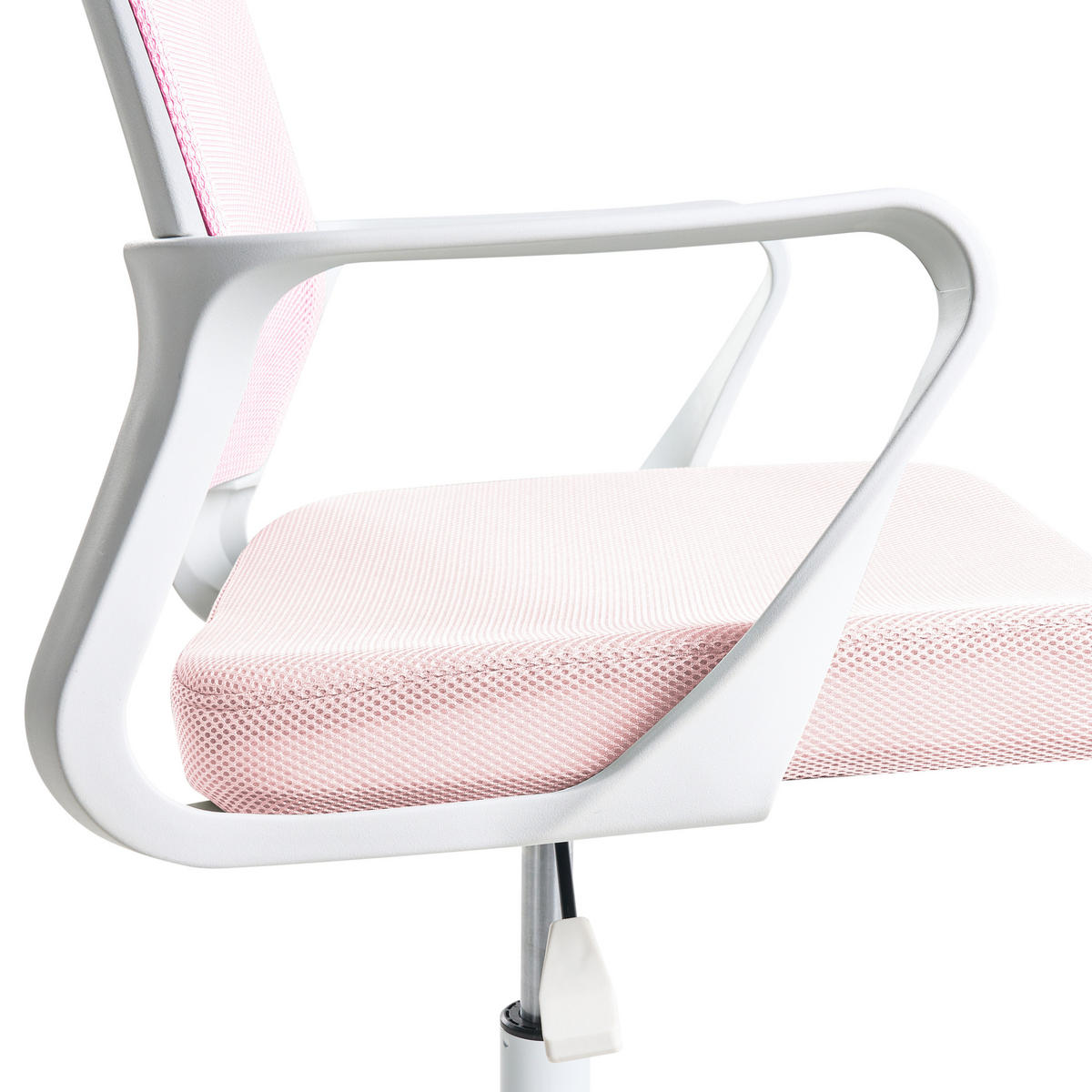 BÜROSTUHL Pastellrosa Ease - Pink, Textil (54/94/54cm) - Beliani