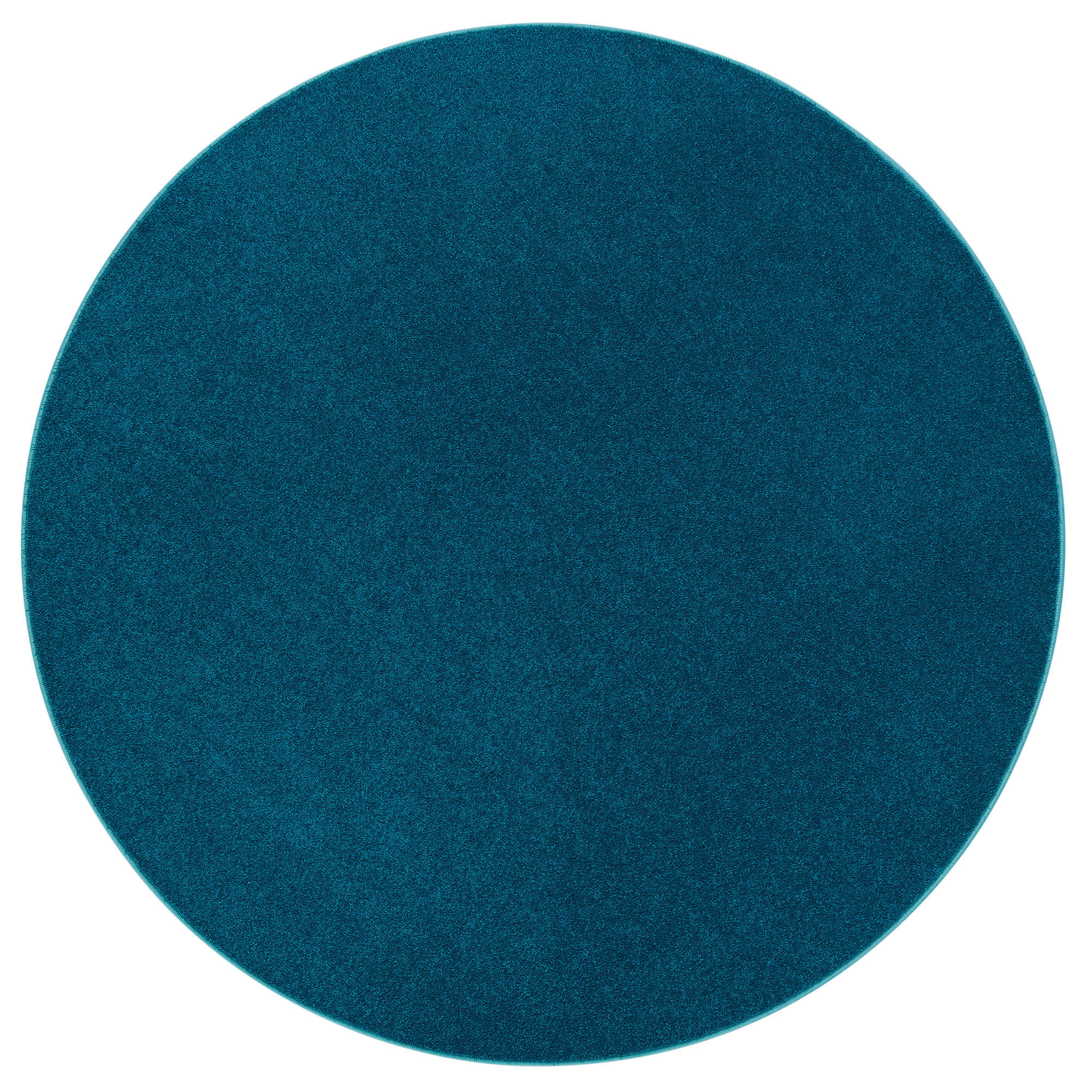 HOCHFLOR VELOURS TEPPICH LUNA RUND - Petrol, Textil (160/160cm) - Snapstyle