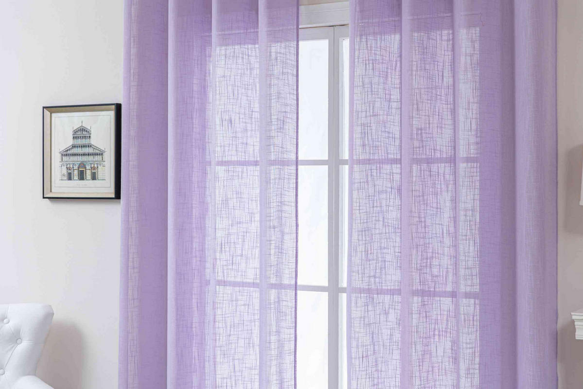 GARDINE SEOUL HxB 245x140 cm Flieder - Lila, Textil (140/245cm) - Gardinenbox