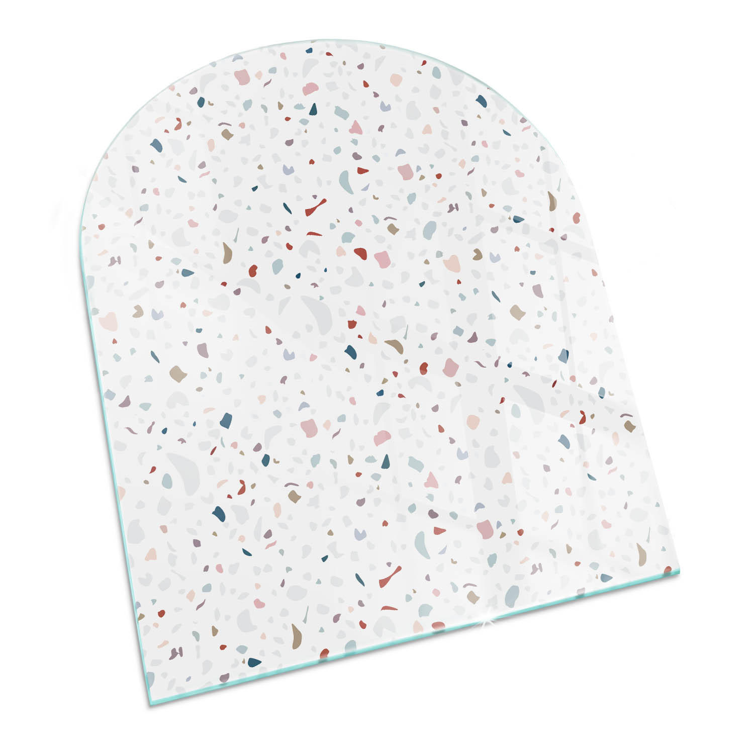 GLASPLATTE für Kamin 80x70 cm Weiß - Weiß, Glas (80/70/0.4cm) - ArtPrintCave