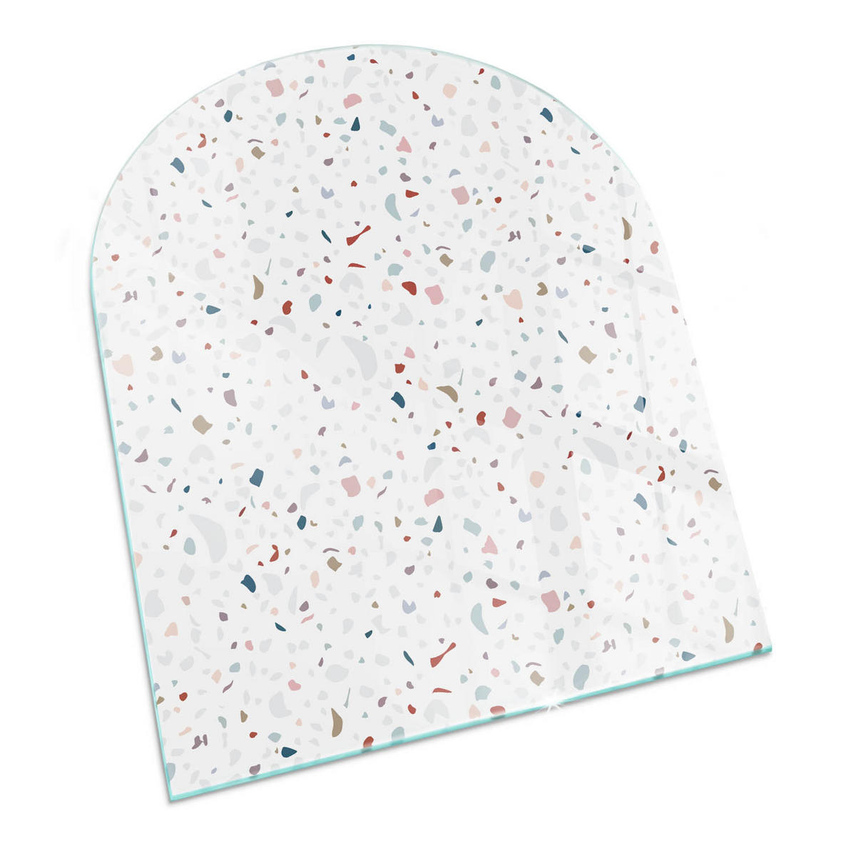 GLASPLATTE für Kamin 80x70 cm Weiß - Weiß, Glas (80/70/0.4cm) - ArtPrintCave