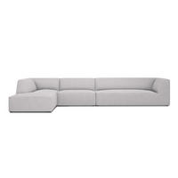 ECKSOFA links Ruby aus strukturiertem Stoff hellgrau 5 Sitzplätze - Hellgrau, Textil (180/366cm) - Micadoni