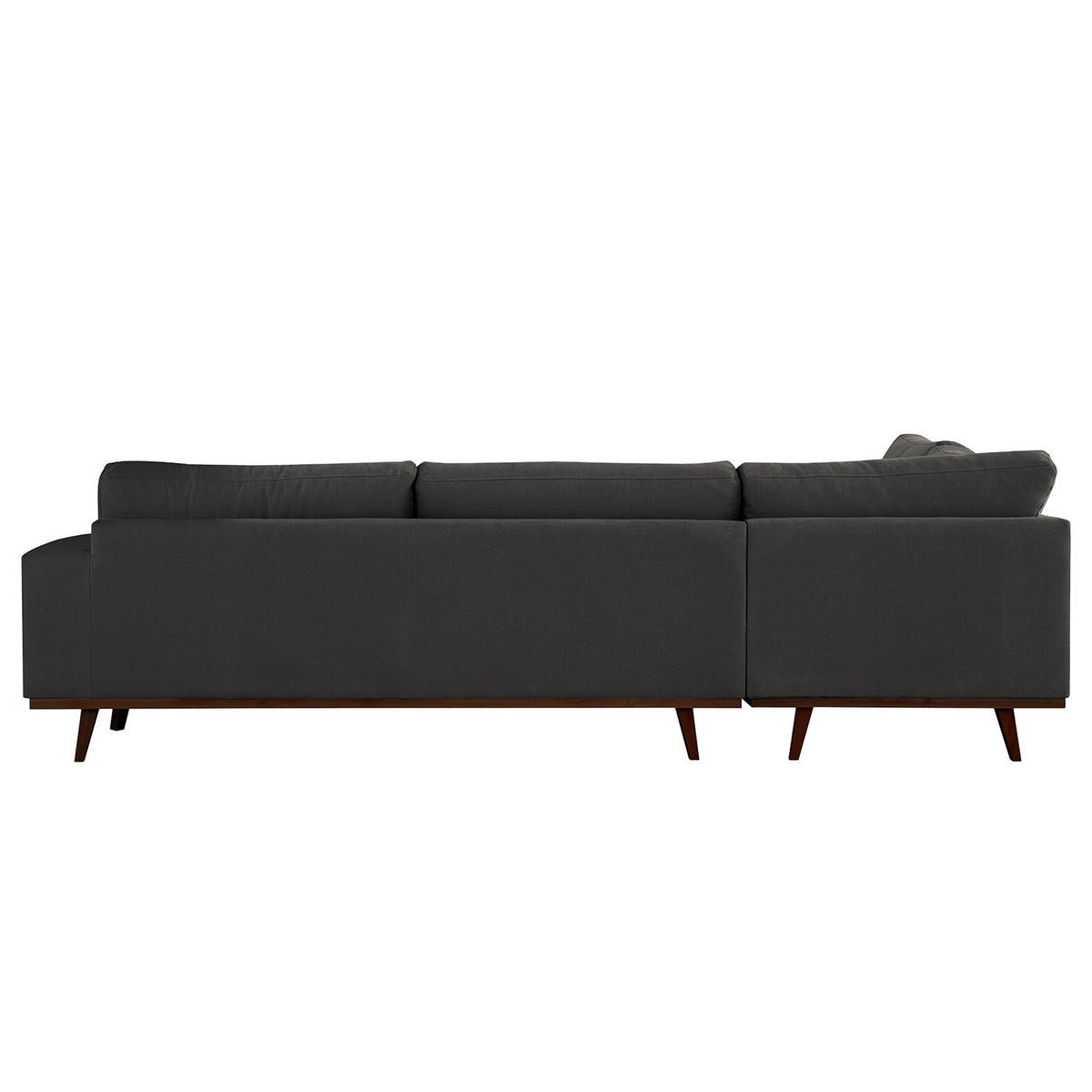 ECKSOFA mit Ottomane - Anthrazit/Buchefarben, Buchenholz/Textil (287/219cm) - home24