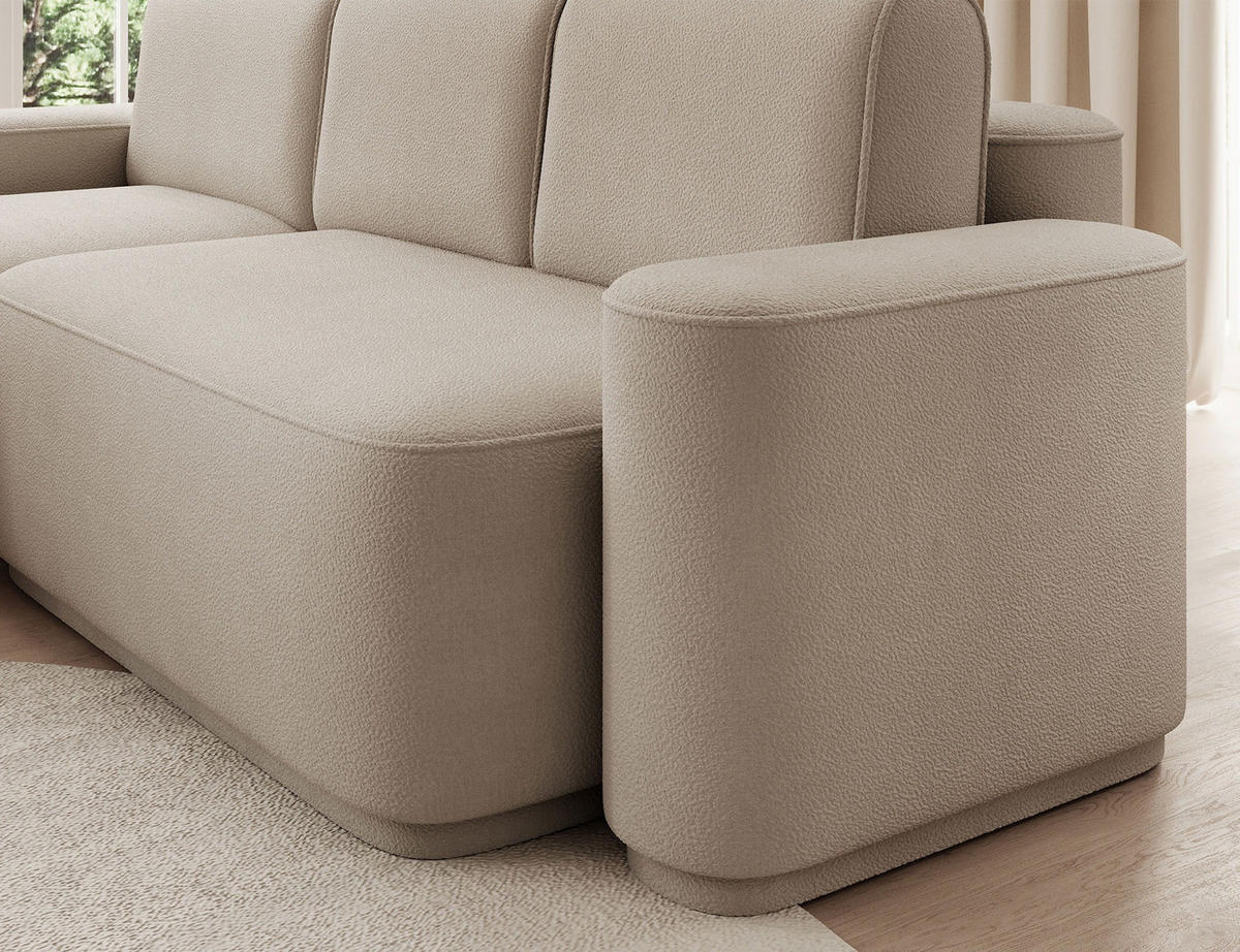 ECKSOFA RUMA - Beige (Amore 18) - Beige, Holzwerkstoff (285/180cm) - Möblo