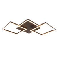 LED-DECKENLEUCHTE Schwarzzahn 29.5/7.4/62.8 cm - Schwarz, Metall (62.8/29.5/7.4cm) - ZMH