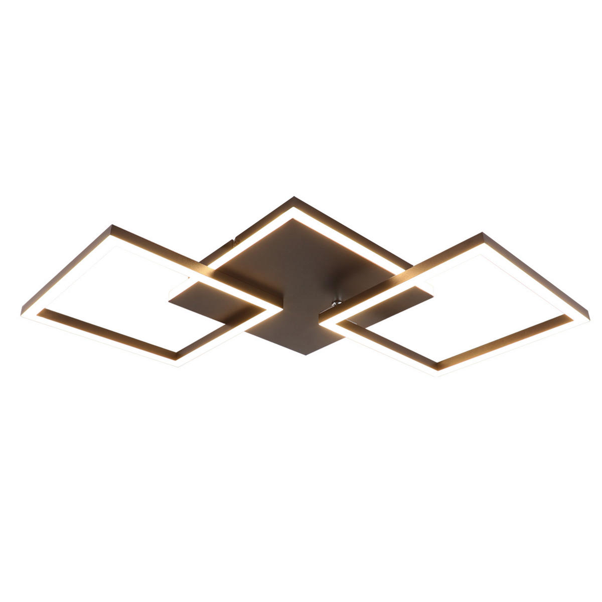 LED-DECKENLEUCHTE Schwarzzahn 29.5/7.4/62.8 cm - Schwarz, Metall (62.8/29.5/7.4cm) - ZMH