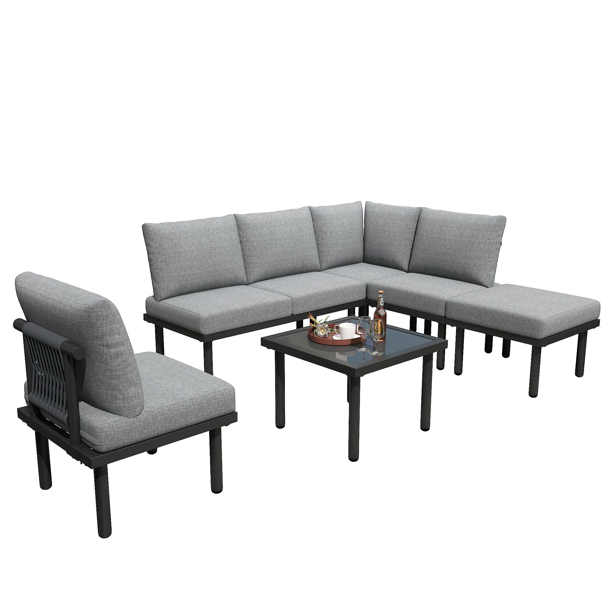 Flieks Loungeset Grau