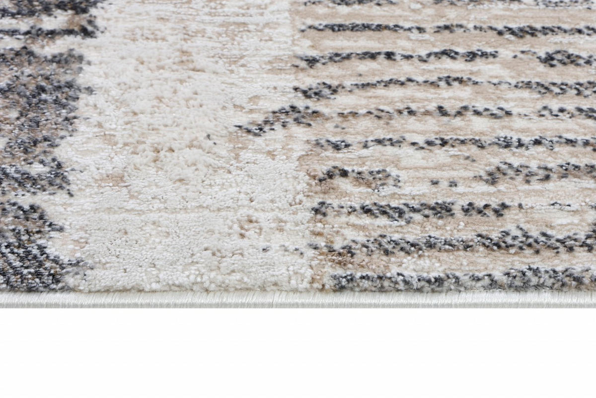 KOBEREC béžový grafitový krémový - 120 x 170 cm - béžová, textil (120/170cm) - Mazovia
