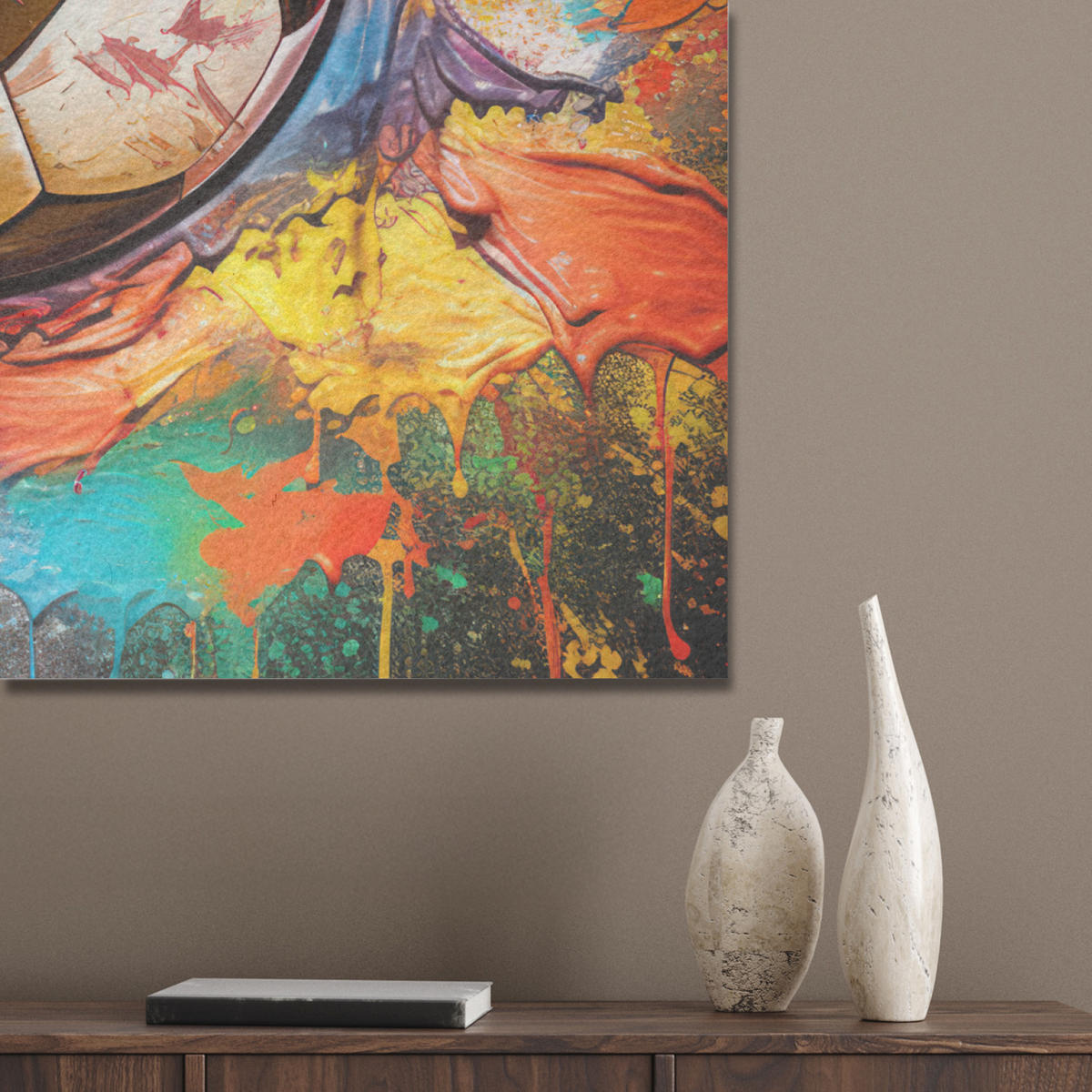 AKUSTIKPANEEL Fußball - Farbe - Farben - Schwarz - Weiß 90x90 cm - Weiß, Textil (90/0.9/90cm) - MuchoWow