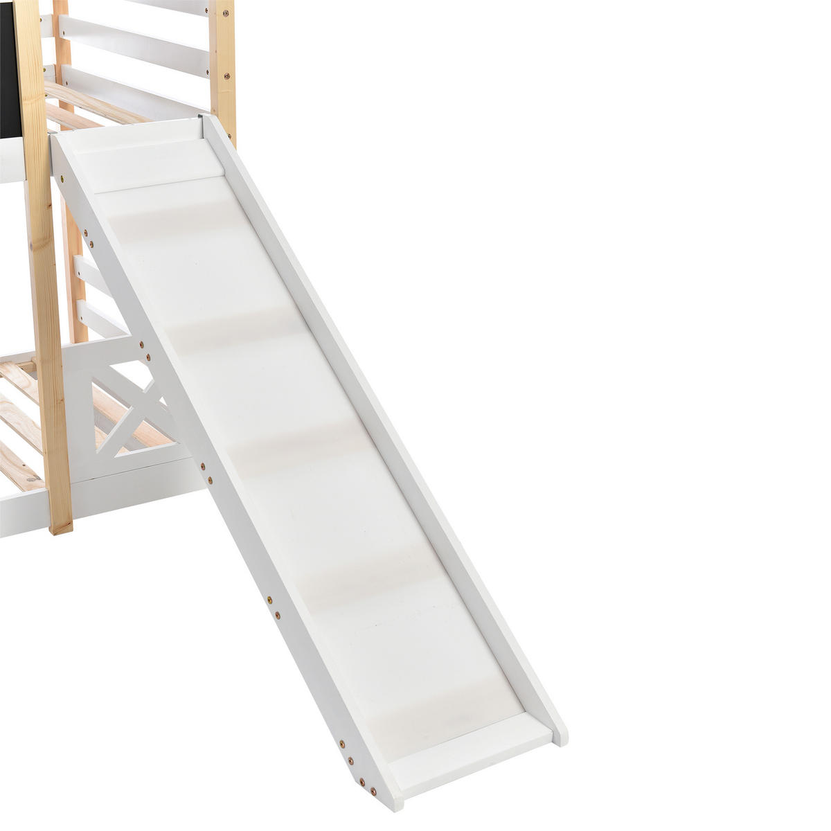 HAUSBETT 90/200 cm Natur, Weiß - Weiß, Holz - Raumix