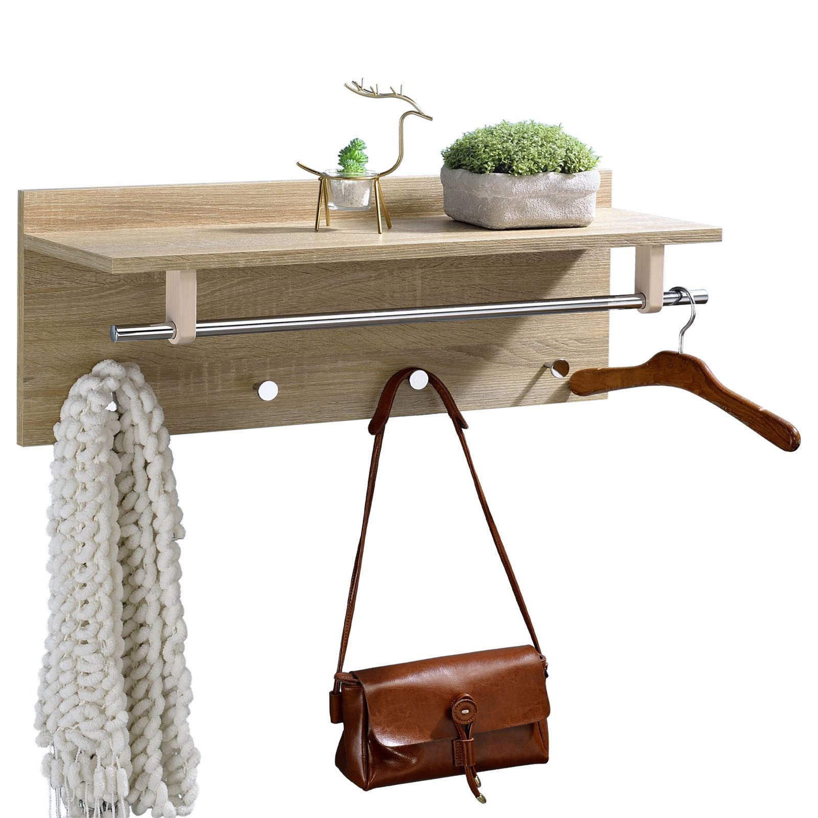 WANDGARDEROBE ULF - Sonoma Eiche, Holzwerkstoff (75/30/26cm) - IDIMEX