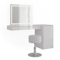 SCHMINKTISCH Sherry Weiß 100 cm 4 Teile - Weiß, Holzwerkstoff (100/12/40.1cm) - Vicco