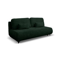 SCHLAFSOFA Etna mit Schlaffunktion und Bettkasten, Farbe: Grün, Cordstoff, Ottomane Unsiversal - Grün, Textil (205/80/90cm) - VENASI MÖBEL