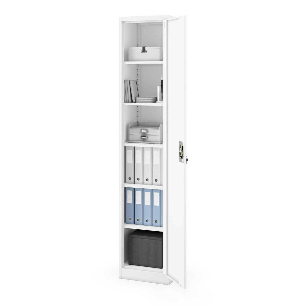 AKTENSCHRANK ALEX 220 - Weiß, Metall (45/220/40cm) - Jan Nowak