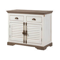 SIDEBOARD Mango 107x45x90 weiß lackiert TOULOUSE #107 - Weiß, Holz (107/90/45cm) - Massivmoebel24