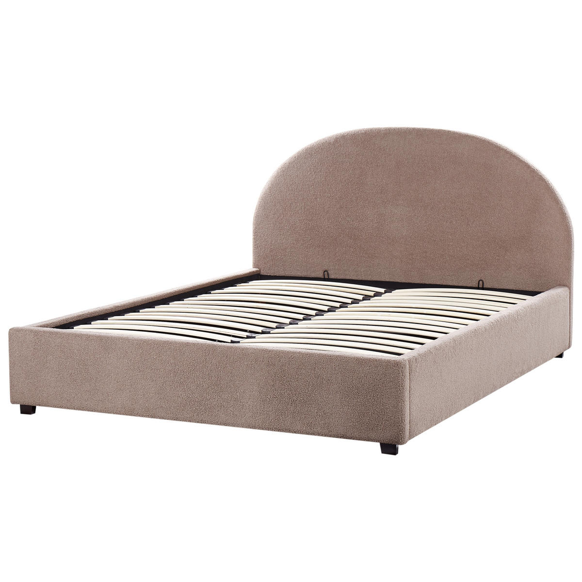 BETT mit Stauraum 160x200 cm Beige Vaucluse - Taupe, Textil (160/200cm) - Beliani
