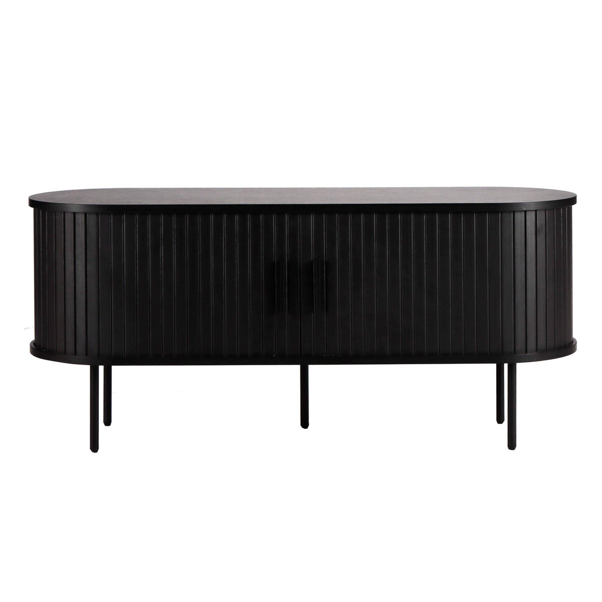 TV-MÖBEL 120 cm, Schwarz - Schwarz, Holz (40/55/120cm) - Oviala