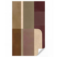 TAPETE - Unis - Abstrakt - Bordeaux - Linien - 160x280 cm - Multicolor, Papier (160/280cm) - OnlyWow