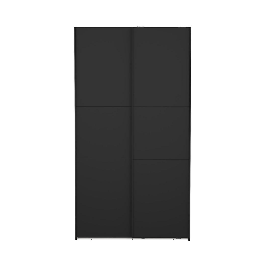 SCHIEBETÜRENSCHRANK, Como, Schwarz, Holzwerkstoff, 119 x 67 x 221 cm - Schwarz, Holzwerkstoff (119/221/67cm) - ebuy24