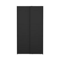 SCHIEBETÜRENSCHRANK, Como, Schwarz, Holzwerkstoff, 119 x 67 x 221 cm - Schwarz, Holzwerkstoff (119/221/67cm) - ebuy24