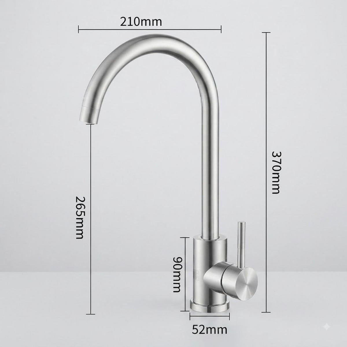 BADEZIMMERARMATUR mit 80 cm langem, flexiblem Wasserschlauch, 370 x 210 mm, Schwarz - Schwarz, Metall (33.5/6/17cm) - Vallsero