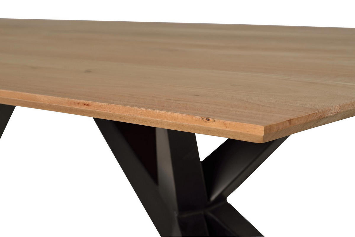 ESSTISCH aus Akazienholz und Metall - Braun, Holz (180/90/76cm) - Giner y Colomer