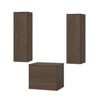 BADMÖBEL-SET Color Baltic Storm 3-Teilig (2S 60 + 1D 100 X2) - Walnussfarben, Holzwerkstoff (120/160/45cm) - mzm24