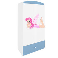 KINDERKLEIDERSCHRANK Elfe II - Blau, Holzwerkstoff (90/175/52cm) - RAUMHIRSCH FURNITURE