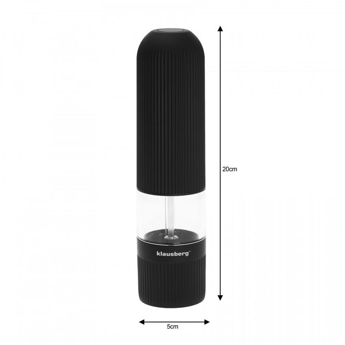 GEWÜRZMÜHLE Schwarz 5/5/20 cm KB7434 - Schwarz, Kunststoff (5/20/5cm) - Klausberg 
