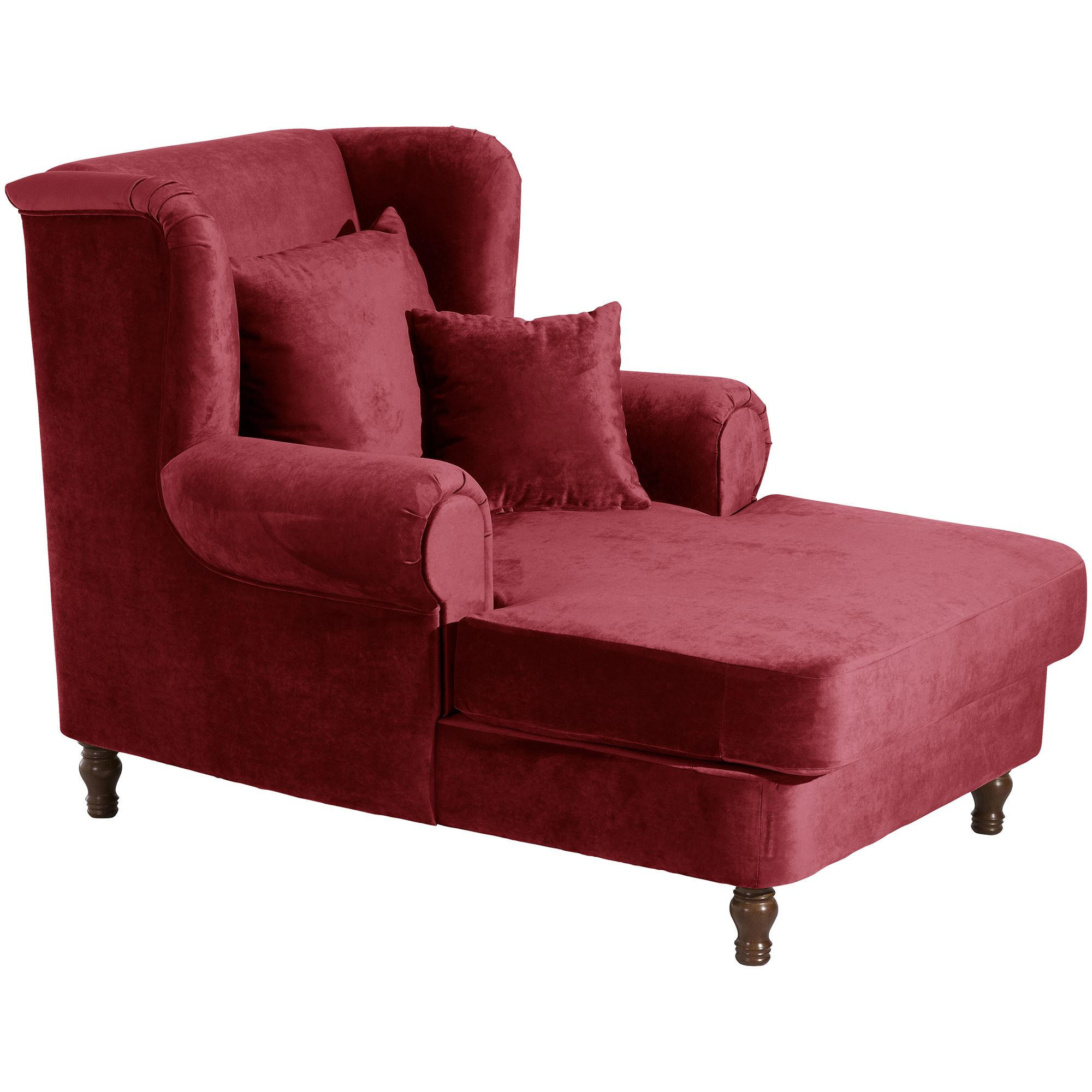 SESSEL XXL inkl. Kissen Karley Samtvelours rot - Rot, Kunststoff (103/103/149cm) - 58aufmkessel
