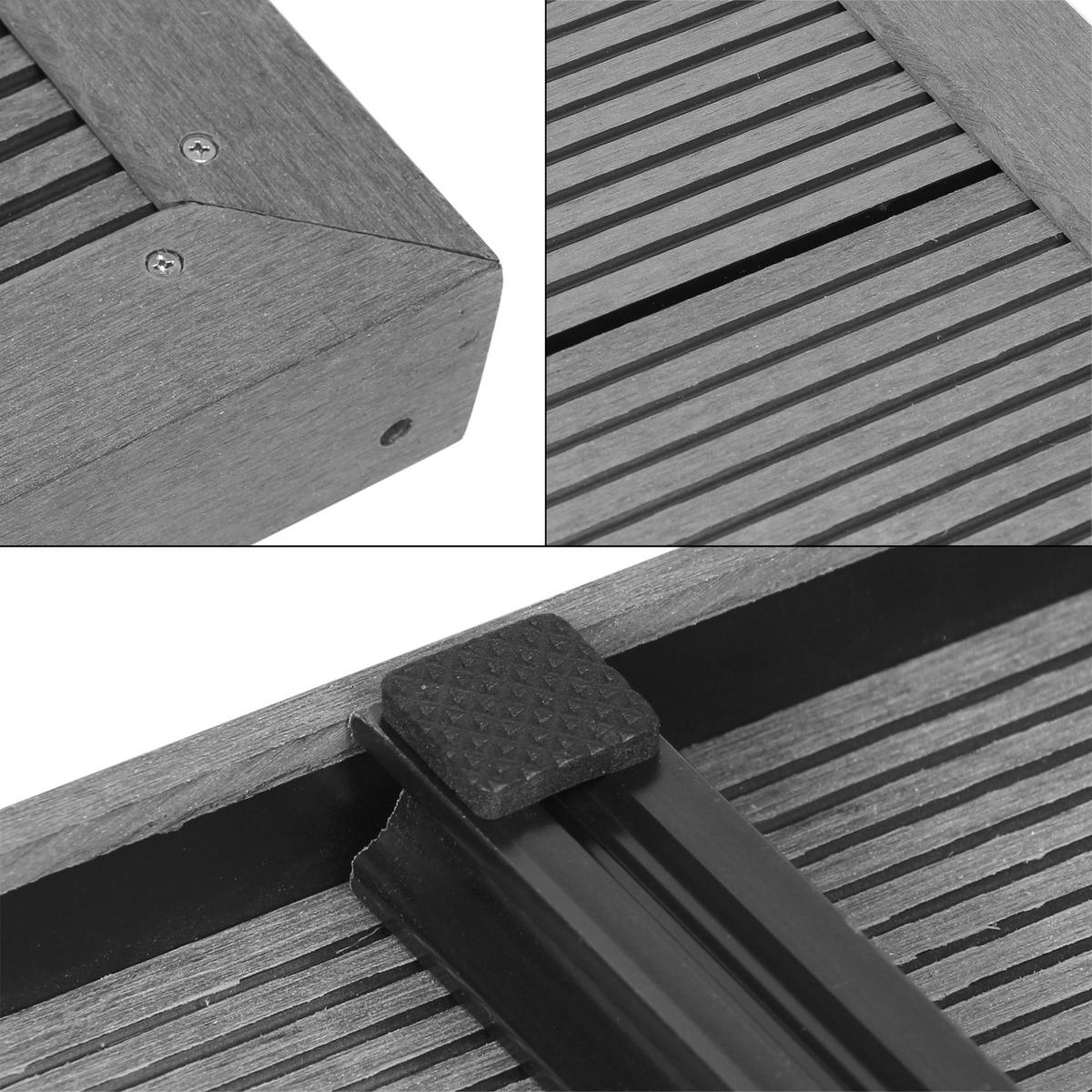 BODENELEMENT FÜR SOLARDUSCHE - Grau, Holzwerkstoff (63/5.5/101cm) - ML-DESIGN