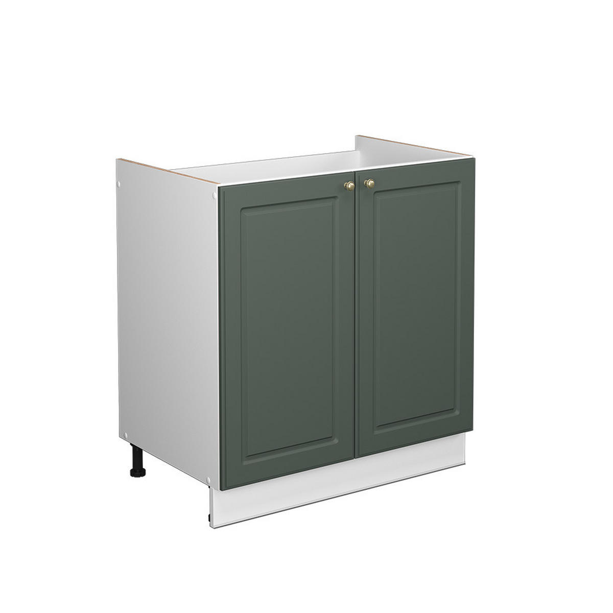 WASCHBECKENUNTERSCHRANK Fame-Line Grün-Gold Landhaus 80 x 82 cm ohne AP - Weiß/Grün, Holzwerkstoff (80/82/51.6cm) - Vicco