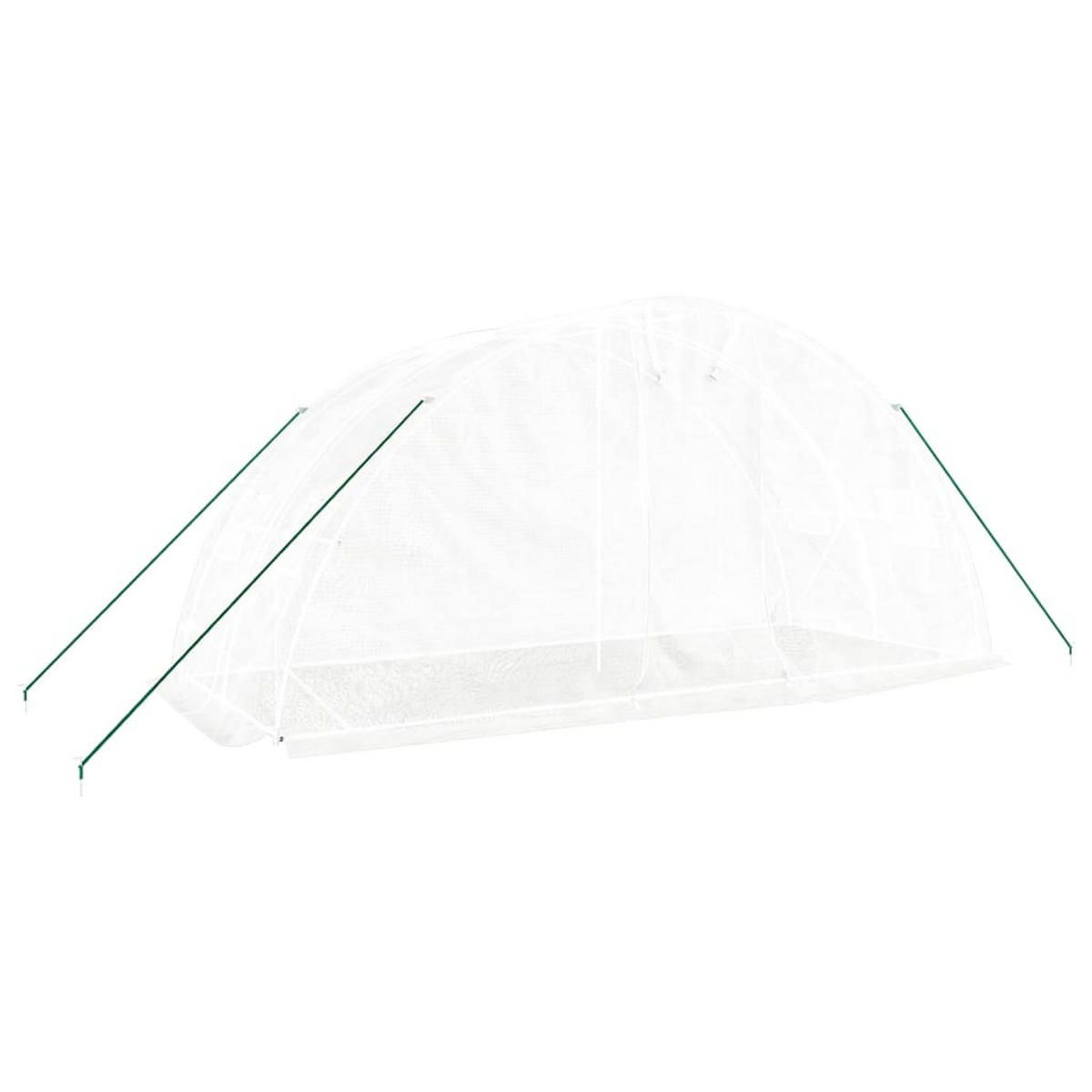 GEWÄCHSHAUS mit Stahlrahmen Weiß 10 m² 5x2x2,3 m - Weiß, Kunststoff (5/2.3/500cm)