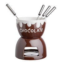 SCHOKOLADEN-FONDUE (6er Set) Chocolate Love - Braun, Metall (11/14cm) - BUTLERS