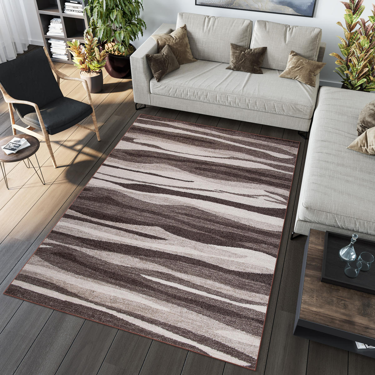 TEPPICH SARI Hellbraun 200/290 cm - Hellbraun, Textil (200/290cm) - Tapiso
