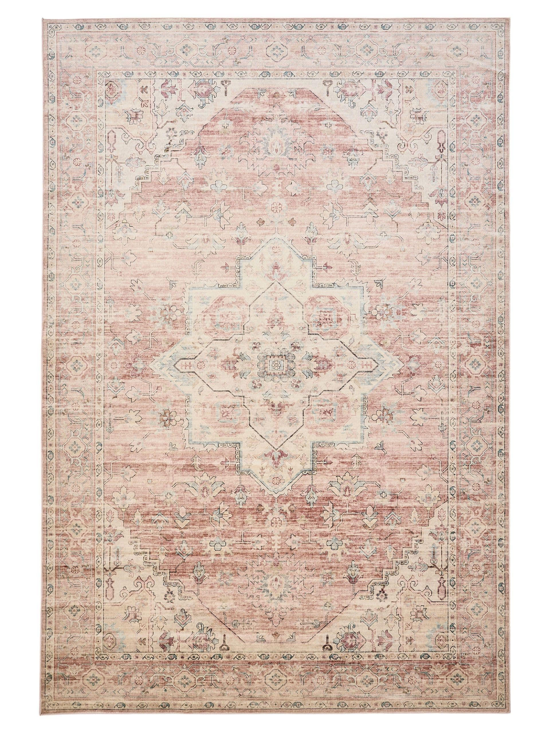 VINTAGE-TEPPICH Miray waschbar 120/170 cm - Rosa, Kunststoff (120/170cm) - benuta Nest