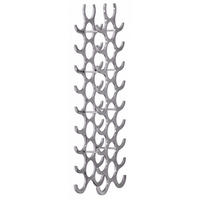 WEINREGAL Aluminium Modern Stil für 27 Flaschen stehend schmal 31x98x14cm - Silberfarben, Metall (31/98/14cm) - KADIMA DESIGN
